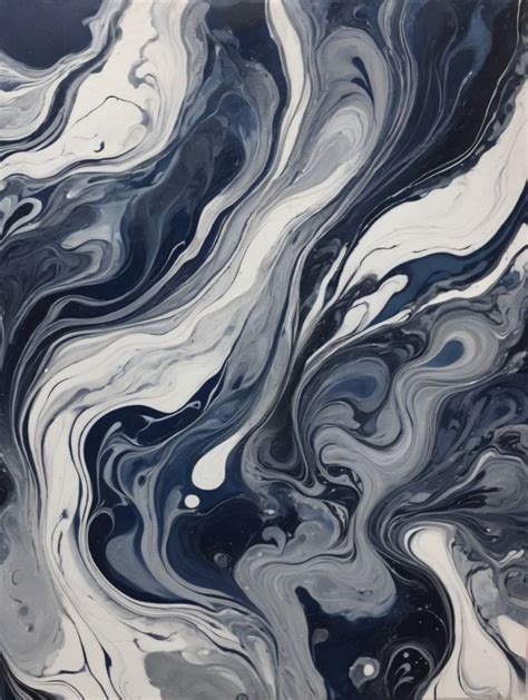 Blue And White Marble Painting By Tatyana Kharitonova Saatchi Art