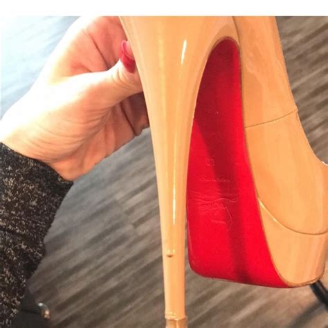 Christian Louboutin Shoes Christian Louboutin Lady Peep Patent Nude Poshmark