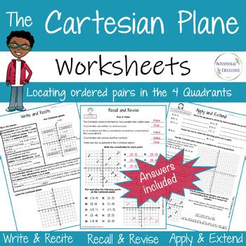 Cartesian Plane WORKSHEETS Coordinate System Ordered Pairs 5th 6th