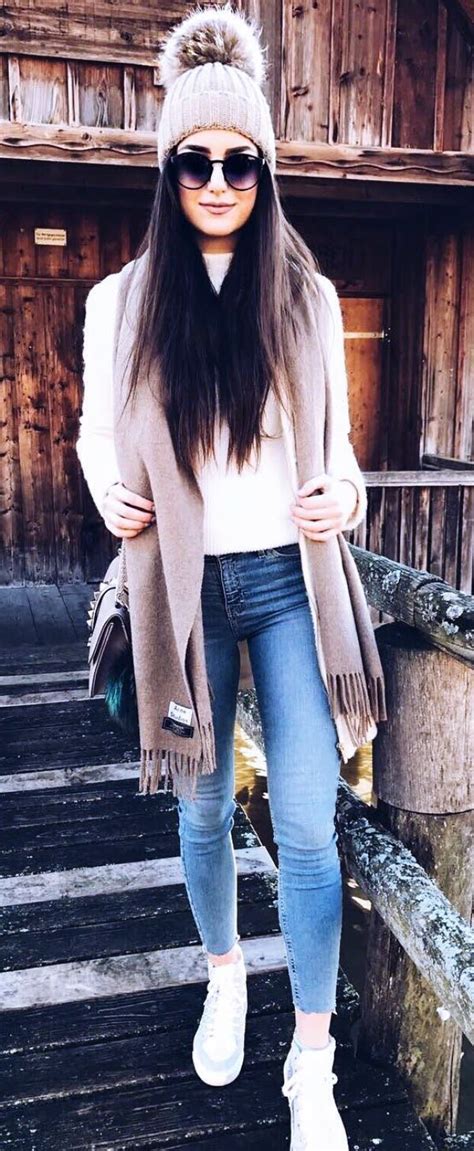 Cute Outfits 40 Cute Winter Outfits With Sneakers 2018