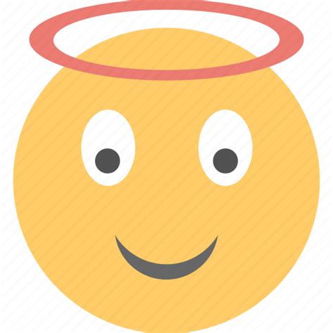 Angel emoji, emoji, emoticon, halo emoji, smiling face icon - Download ...