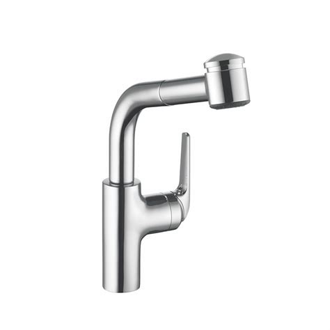 KWC Domo Single Hole Kitchen Faucet With Pull Out Spray Side Lever