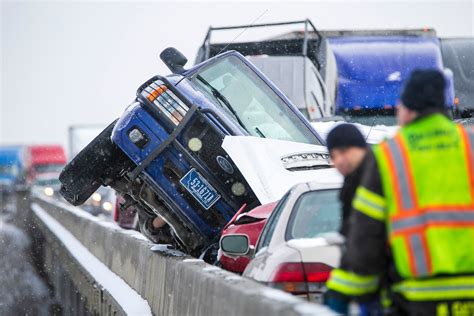 About 30 Vehicles Involved In Pileup On Icy Montana Bridge Bridge