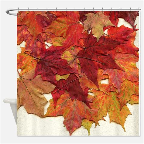 Autumn Leaves Shower Curtains Autumn Leaves Fabric Shower Curtain Liner