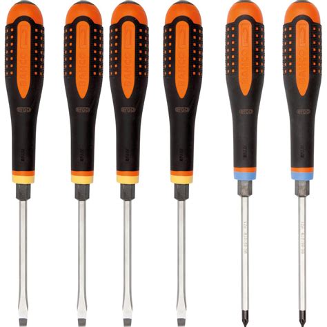 Bahco 6 Piece Ergo Through Blade Screwdriver Set Screwdrivers