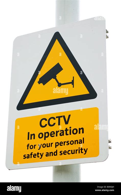 Cctv In Operation Sign Stock Photo Alamy