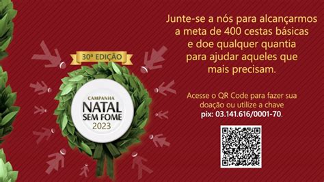 30ª Campanha Natal sem Fome arrecada doações Sindilegis