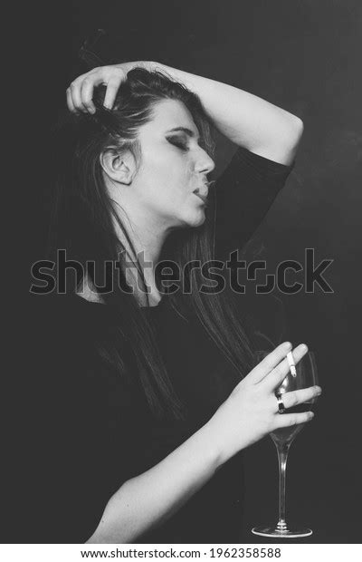 Attractive Sexy Brunette Girl Posing Studio Stock Photo Shutterstock