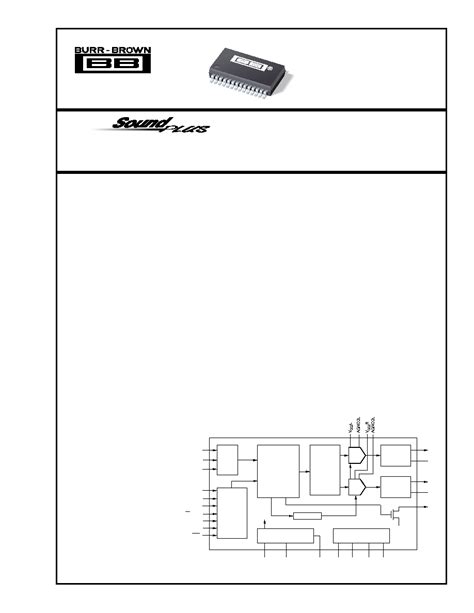 PCM1716 Datasheet 1 14 Pages BURR BROWN 24 Bit 96kHz Sampling CMOS