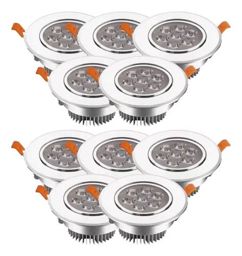 Pack 10 Focos Led Embutidos 7w Luz Fria Led Focos Led Embuti