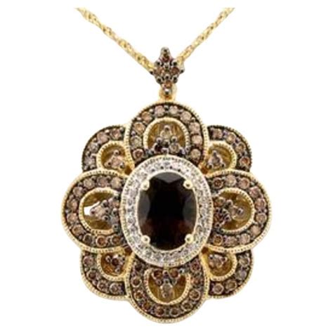 Grand Sample Sale Pendant Featuring Chocolate Quartz Chocolate Diamonds