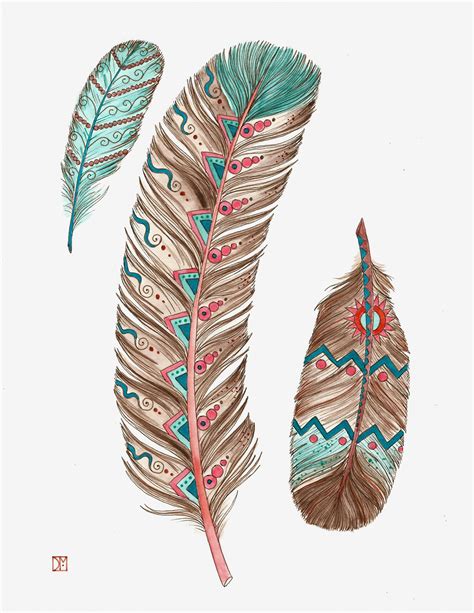 Native Feather Drawing Np