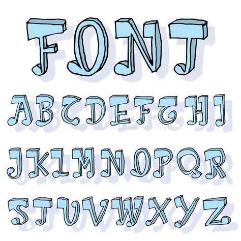 Alphabet Font - Vector Illustration Stock Vector - Illustration of ...