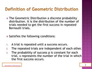 Geometric Distribution | PPT