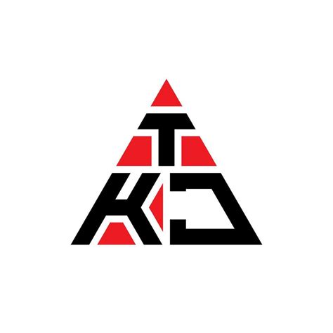 TKJ triangle letter logo design with triangle shape. TKJ triangle logo design monogram. TKJ ...