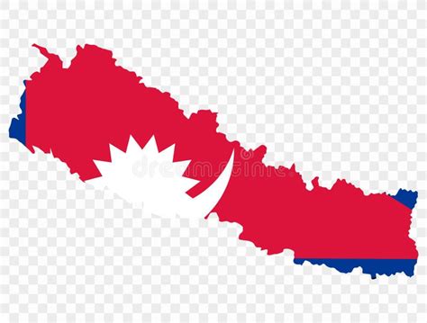 Nepal Flag Official Isolated On Png Or Transparent Background Vector