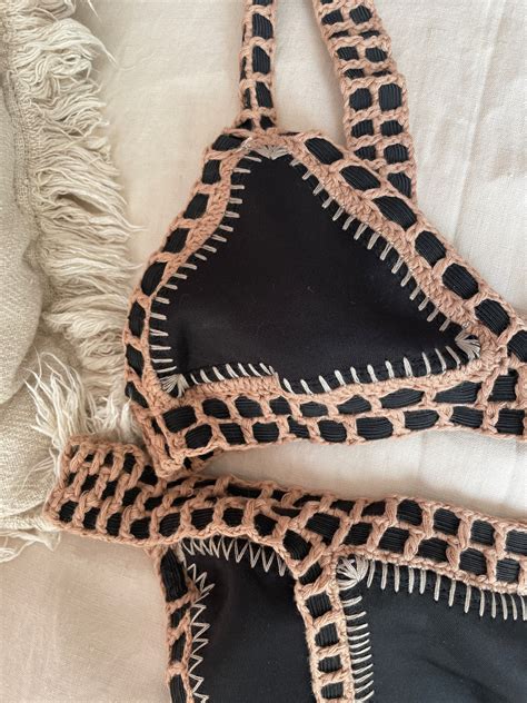 Crochet Black Bikini Set I Boho Bikini Set I Love That Boho Love That Boho