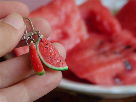 Watermelon Earring Watermelon Studs Watermelon Slices Etsy