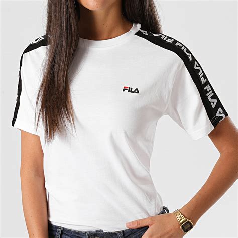 Fila Tee Shirt Femme A Bandes Tandy 687686 Blanc