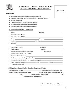 Application For Fee Concession Fill Online Printable Fillable