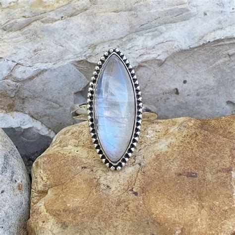 Rainbow Moonstone Marquise Ring Gle Good Living Essentials