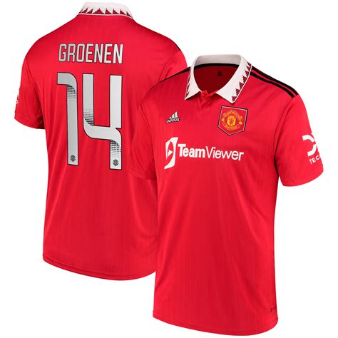 Manchester United Wsl Home Shirt 2022 23 With Groenen 14 Printing