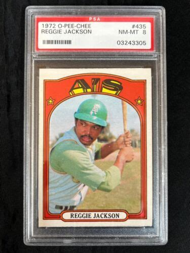 1972 Topps O Pee Chee Reggie Jackson A S 435 PSA 8 NM MT EBay