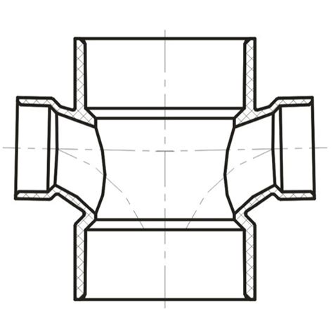 Double Sanitary Tee Reducing All Hub Products Lesso America