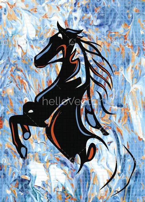 Rearing Horse Painting - Download Graphics & Vectors