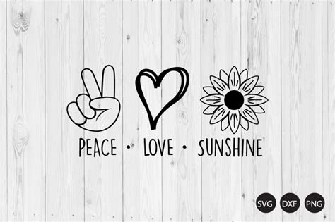 Peace Love Sunshine Svg Sunflower Svg Crella