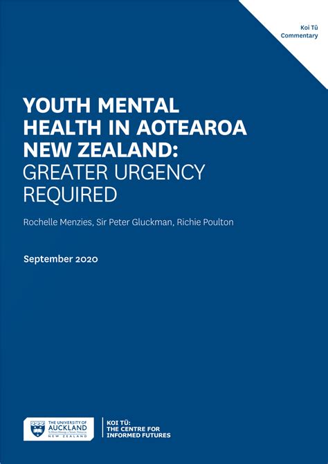 Youth Mental Health In Aotearoa New Zealand Greater Urgency Required