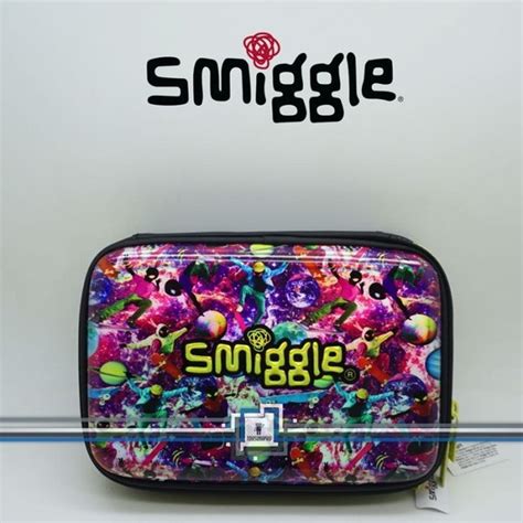 Jual Smiggle Pencil Case Hardtop Double Zip SPACE Hard Case Tempat