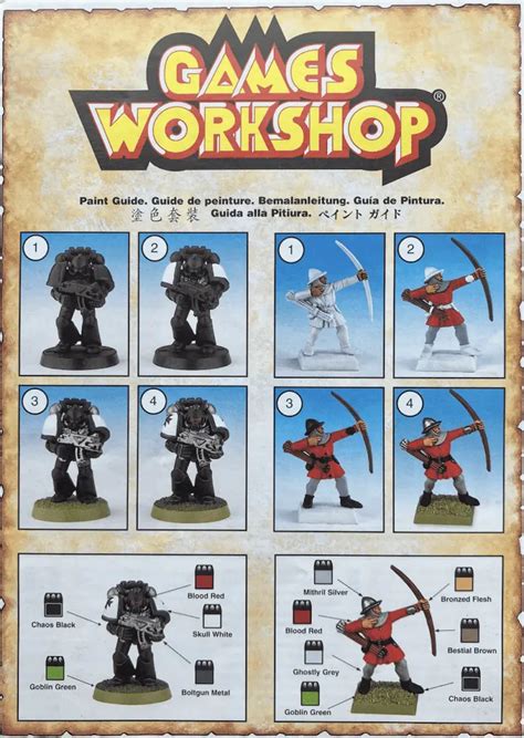 Games Workshop Paint Guide 1999 - Free PDF Download - Build Instructions