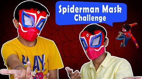 Indian Spiderman Pavitr Prabhakar Mask Cardboard Diy Challenge Spider