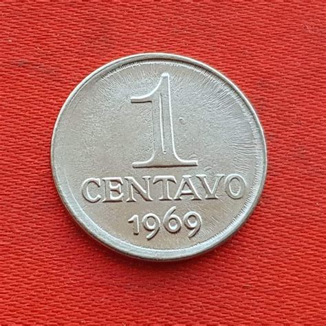 Brazil 1 Centavo 1969 Stainless Steel Coin Dia 17 Mm