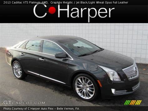 Graphite Metallic 2013 Cadillac Xts Platinum Awd Jet Blacklight