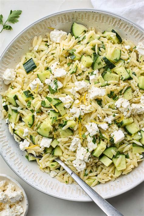 Lemony Orzo Pasta Salad With Cucumber And Feta Video