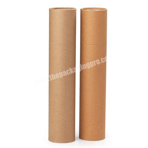 Custom Printed Recycled Cylinder Kraft Paper Tube With Window