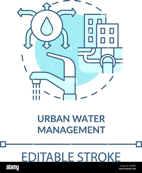 Urban Water Management Turquoise Concept Icon Stock Vector Image And Art