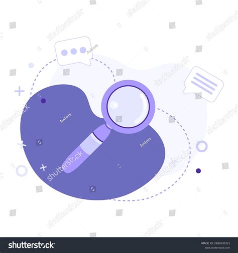 Magnifying Glass Flat Vector Illustration Icons Stock Vector Royalty