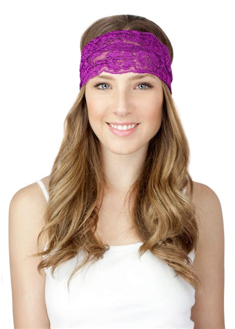 Berry Purple Lace Headband Purple Wide Lace By Gertiebaxter