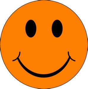 Happy Orange Face Clip Art at Clker.com - vector clip art online ...