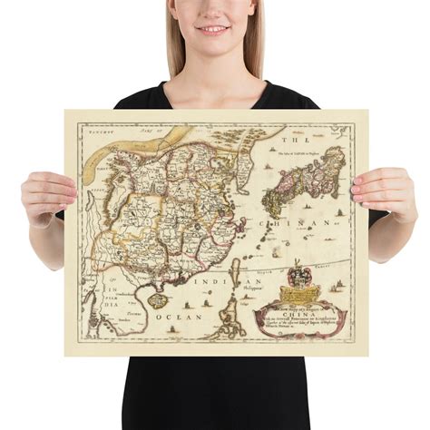 Old Map of China and East Asia 1669 by Blome Great Wall - Etsy