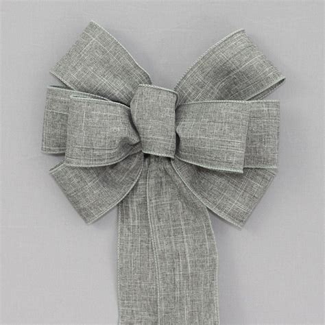 Gray Rustic Wreath Bow Gray Wreath Bow, Rustic Fall Bow, Fall Decorations, Available in 31 ...