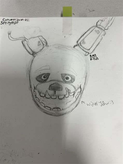 Stop Taking Ab Sex And Look At My Springtrap Drawing 3 R Teenagers