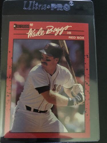 1990 Donruss Baseball Card 68 Wade Boggs Boston Red Sox HOF NM Error