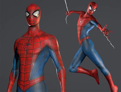 Spiderman 3D Model Rigged