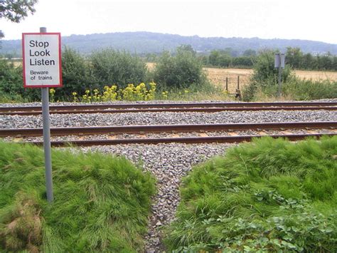 Public Footpath Crossing A Railway © Mr Biz Cc By Sa20 Geograph