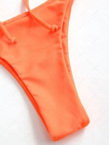 Bralette Thong String Bikini Set In ORANGE ZAFUL 2026