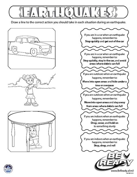 Earthquake Worksheet For Kids